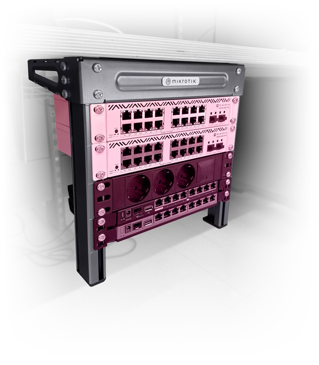 MikroTik SolidRACK 5 mini 10 inç 5U masaüstü rack